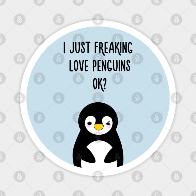 Penguin Magnet by Mint Cloud Art Studio